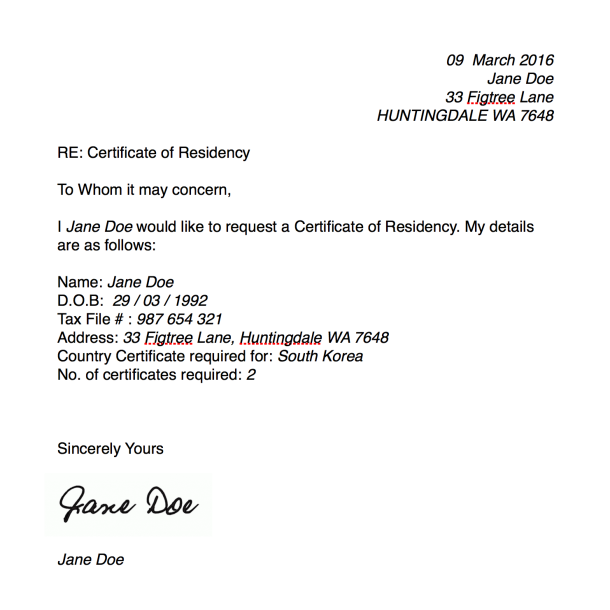 certificate-of-residency-template